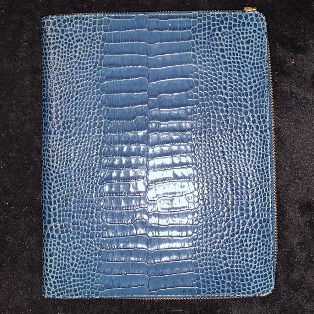 STUNNING Smythson of Bond St Crocodile iPad Case